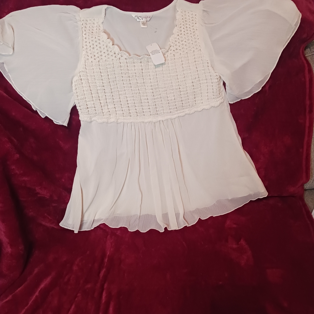 Krazy Cat Blusa Nueva Con Etiqueta Talla (S) Color lvory